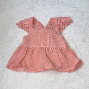 (3 for $10) Charming Pink Lace Baby top
